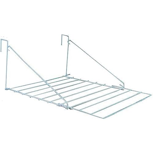ARUUJ 7m Over the Door Drying Clothes Airer - Indoor Outdoor Caravan Foldable Utility Airers White Metal Laundry Towel Rail Dryer - Laundry Washing Line Rack Balcony Doors Window Hanger