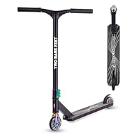 Two Bare Feet Chaos Stunt Scooter for Kids 8-12 & Teens – Pro Trick Freestyle Kick Scooter with 100mm Alloy Wheels, ABEC-9 Bearings, 360 Spin (Black/Neochrome)