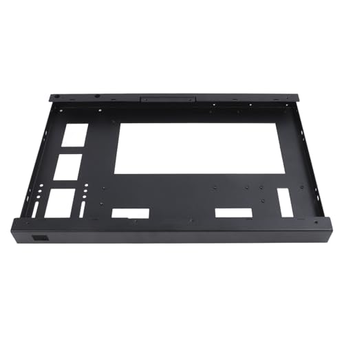 Gabinete abierto para placa madre de computadora DIY, chasis abierto con asa, gabinete Micro ATX C2P de aluminio con panel lateral de vidrio templado miniatura 7