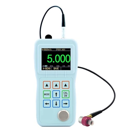 Paint Thickness Gauge, PM5DL Ultrasonic Thickness Gauge Provides High-Speed Measurements for On-site Inspection, Handheld Thickness Tester