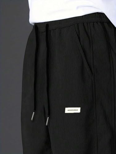 Image of KOTTY Men's Solid|Button|Wide|Loose fit|Corduroy Trousers & Pant for Men