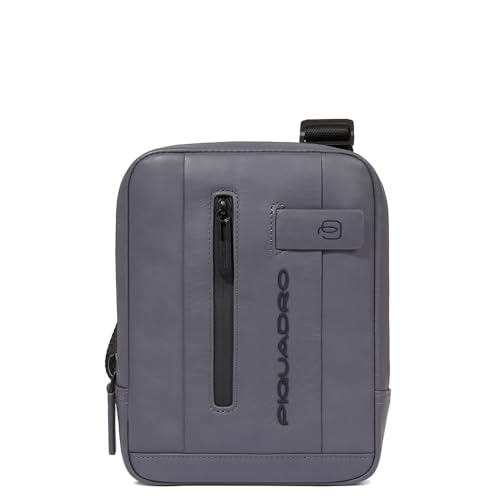 Colore: Grigio PIQUADRO Borsa in Pelle Porta iPad Mini con Passante per Auricolari, Linea Urban, Grigio CA3084UB00/GR