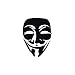 INDIGOS UG Autocollant de Voiture - JDM - Die Cut - Auto - OEM - Masque Anonyme - 120x160 mm Noir - Fenêtre arrière - Autocollant de Lunette arrière Réglage - Sticker