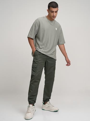 Image of Highlander Men's Cargo Jogger Trousers| Utility Pockets | Trouser for Men | Men Trousers