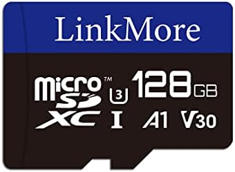 LinkMore 128GB Micro SDXC Card, A1, UHS-I, U3, V30, Class 10 Compatible, Read Speed Up to 95 MB/s,Write Speed Up to 50 MB/s, SD Adapter Included