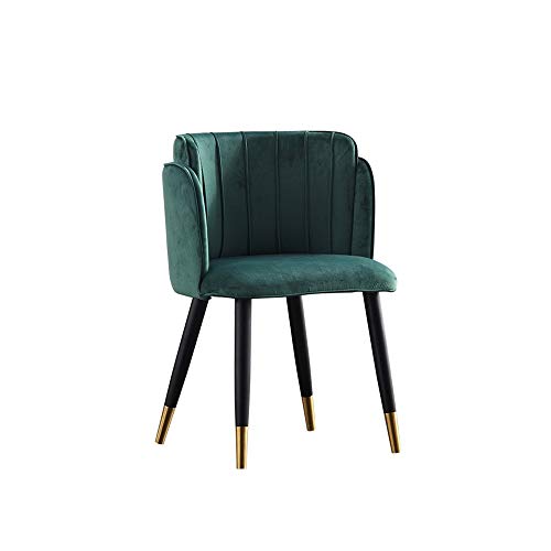 DENGSHENG SHOPS Nordic Living Room Cafe Oak Frame and Metal Bracket Scratch-resistant Floor Gold-plated Mats Solid Color Sleek Minimalist Chair Stool