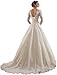 Fanciest Women's Long Sleeve Lace Wedding Dresses for Bride 2025 Ball Gowns Ivory Style 3 US12