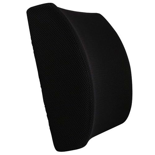 Coussin de soutien lombaire noir anti mal de dos pour fauteuil et bureau
