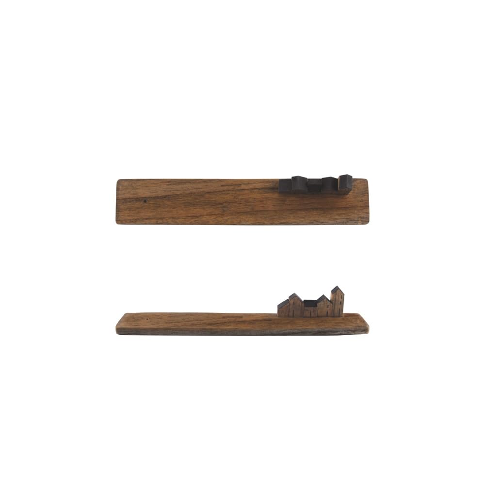 Wooden Incense Holder Handmade Meditation Yoga Home Decor Gift Street Design