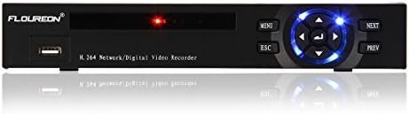 FLOUREON 8 CH House Camera System DVR 1080N AHD + 4 Outdoor/ Indoor Bullet Home Security Cameras 1500TVL 720P 1.0MP AHD Resolution Night Version for House/ Apartment/Office
