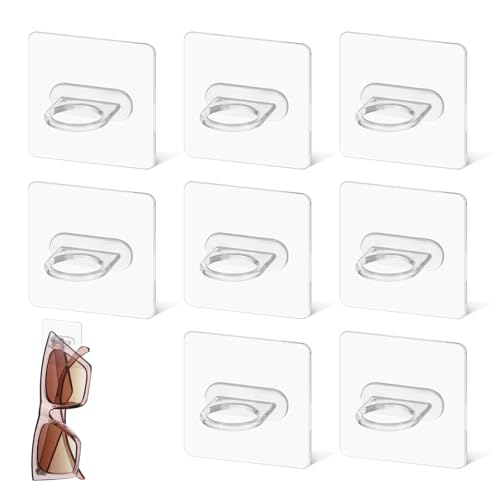 Tyqour 8 Stück Brillenaufbewahrung Mehrere Brillen, Brillenhalter Wand Brillenständer Acryl Sonnenbrillen Aufbewahrung Hängend, Brillenhalter zum Aufhängen Der Brille, Sonnenbrillen Organizer