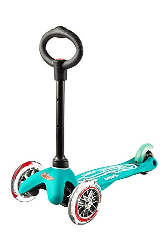 Mini 3in1 Deluxe 3-Stage Ride-on Micro Scooter Toddler Toys for Ages 12 Months to 5 Years - Aqua