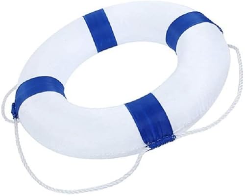 Lifebuoy 20 Inch/50Cm Small Diameter Swim Foam Ring Buoy Swimming Pool Safety Life Preserver With Perimeter Rope (Blue) #TOP1