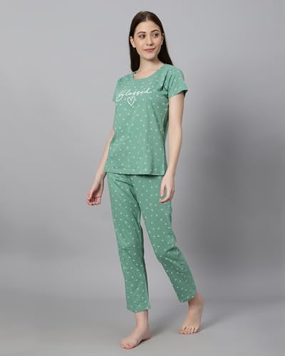 Image of DZZO Women's Cotton Printed Night Suit