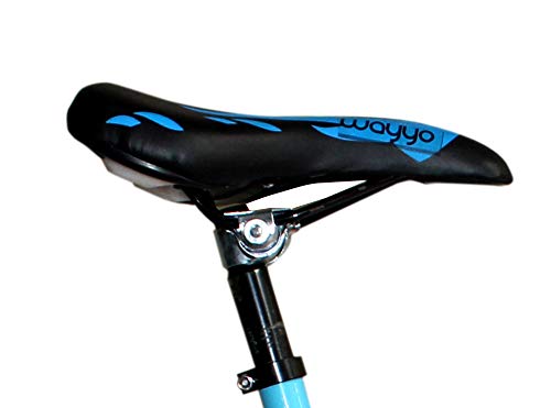Image of Wayyo Bluoo Warrior - Thin Tyres, Single Speed Fixie Bicycle(Frame Size - 18 inches,Wheel Size - 27 inche,Blue)