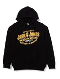  JACK & JONES PLUS JJELOGO Sweat Hood 2 Col 21/22 Noos PS suéter, Black, 6XL de los Hombres