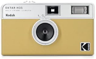 Kodak EKTAR H35 Half Frame Film Camera, 35mm, Reusable, Focus-Free, Lightweight, Easy-to-Use (Sand) (Film & AAA Battery are not Included)