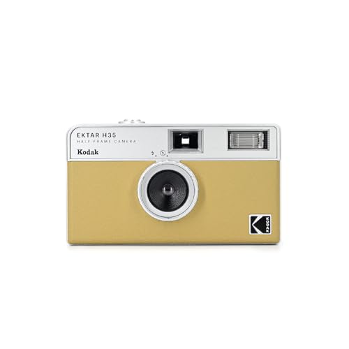 Kodak Ektar H35 cámara de película de Medio fotograma, 35 mm, Reutilizable, sin Enfoque, Ligera (Arena)(película y batería no Incluidas)