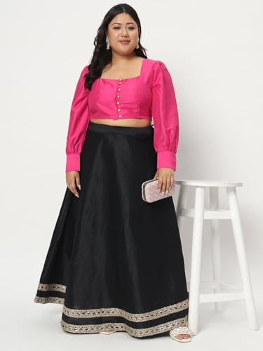 Image of studio rasa Women's Plus Size Chroma Button Down Crop Top for Wedding Festive Party