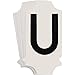 Brady 5010 Series Number and Letter Labels, Pack of 10 Labels, Black, U