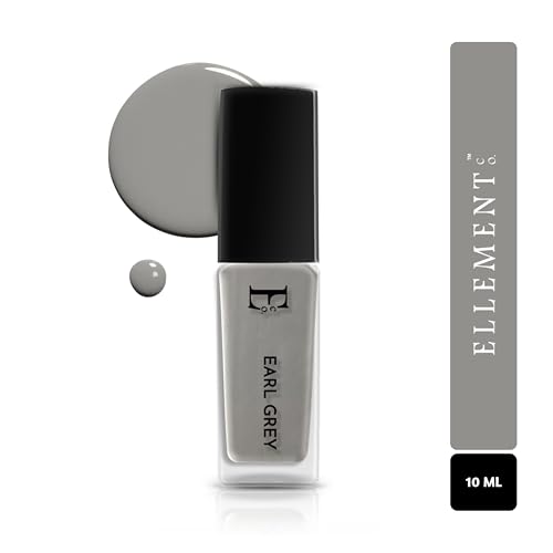 Image of Ellement Co Earl Grey Nail Paint 10 ML | High Gloss Professional Finish Nail Colour for Women | Long Lasting & Chip Resistant Formula | Smooth Application Salon Style Manicure | Vegan, Non-Toxic & Paraben Free Nail Polish