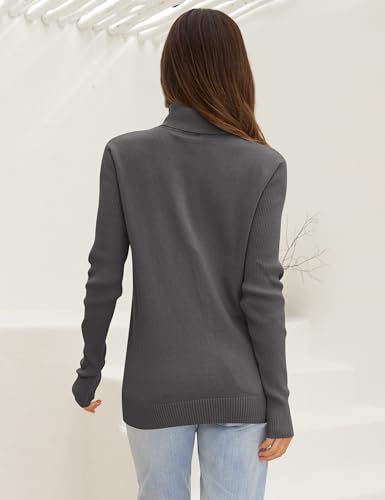 Image of LEANI Womens 2025 Turtleneck Sweaters Cable Knit Long Sleeve Pullover Sweater Jumper
