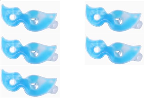 5 PCS Maschera Occhi Gel Freddo Maschera Gel Occhi Gel Refrigerante Riutilizzabile Impacchi Freddi E Impacchi Caldi Occhi Gonfi Affaticamento Oculare Mal Di Testa Occhiaie E Emicranie Blefarite (Blu)