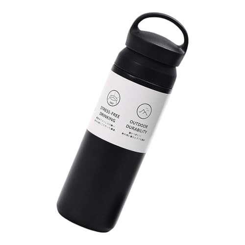 Taza de café de acero inoxidable con aislamiento térmico de 500 ml, apta para lavavajillas, botella de agua aislada para uso en viajes de oficina