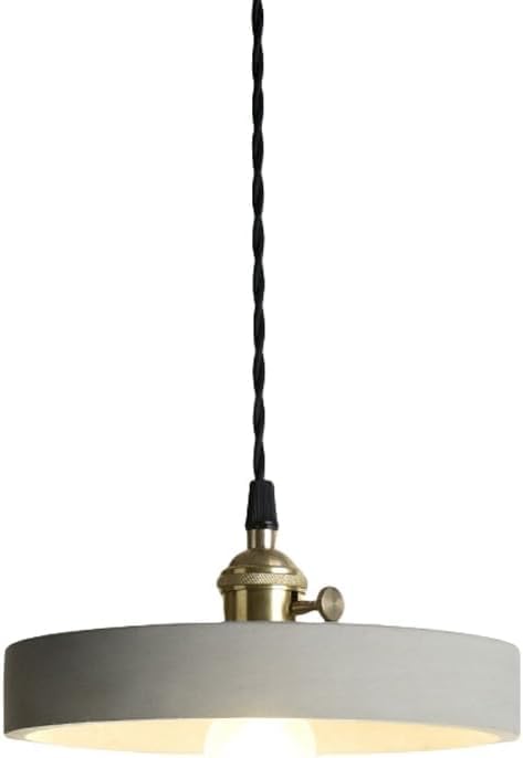 Lustre industriel en ciment avec cache-pot et douille E27 hauteur réglable
