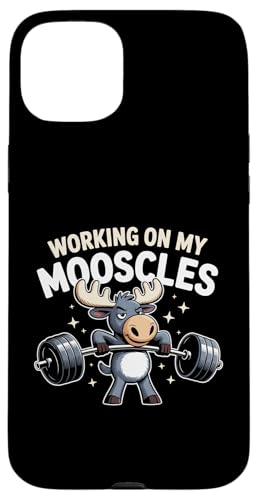 Working On My Mooscles Moose [A tBbglX W Y fB[X X}zP[X iPhone 15 Plus p