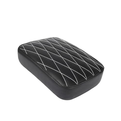 Coussin de selle passager moto rectangulaire à 8 ventouses pour custom cruiser et chopper