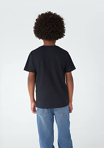 Camiseta Básica Infantil Menino Manga Curta Slim Preto 006