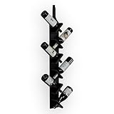 Wooden Mallet Dakota® Wall Mounted 6 Bottle Wine Rack in Black Finish