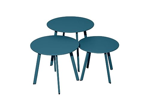 Proloisirs Table Basse de Jardin en Acier Massai 45 cm Bleu