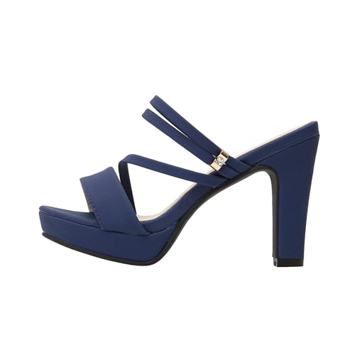 getmorebeauty Women's Chunky High Heels Slingback Sandals Open Toe Ankle Strap Slip On Platform Dress Shoes3