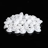 dPois Pack of 50 Screw Caps Covers Plastic Hole Plugs Button Tops Kitchen Cabinet Cupboard Shelf...