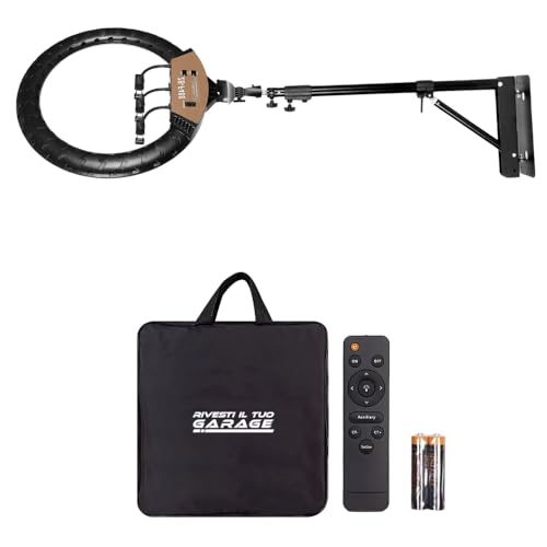 ✅KIT COMPLETO: Include anello luminoso, staffa di montaggio, telecomando con batterie e borsa per il trasporto