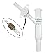 Chemglass AF-0500-16 Series AF-0500 Connecting Adapter, Valve, Airfree, Schlenk, 24/40 Joint Size