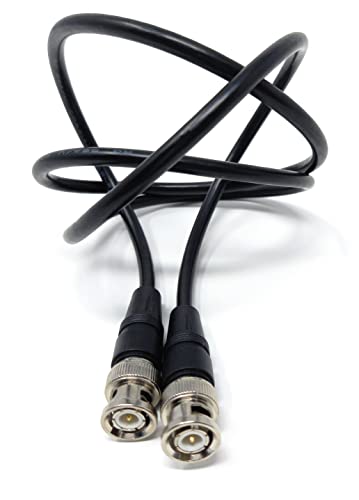 DRUT 1m BNC Male to BNC Male Coax Lead 50 Ohm RG58/58U Coaxial Cable for Analogue and Serial Digital Interface Video Signals and CCTV Camera Equipment 3.3ft - Image 2