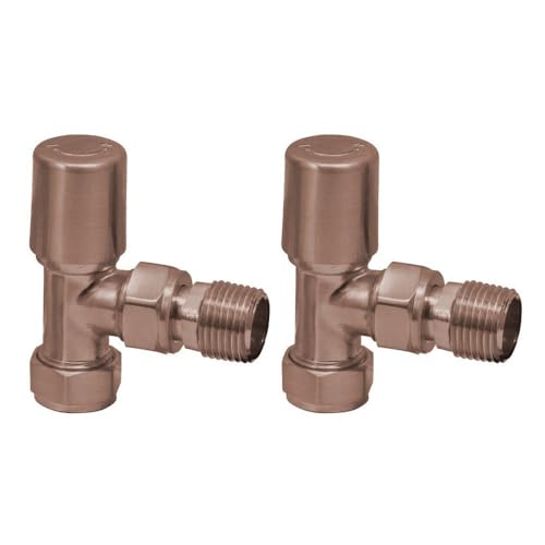 Valves de sèche-serviettes 1,27 cm BSP robinet radiateur eau chaude bronze brossé