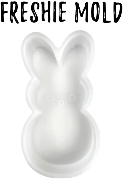 Miniatura 2 de Molde de conejo de Pascua Freshie para caramelo de malvavisco, 4 x 2 x 0.8 pulgadas, conejo de Pascua Freshie de silicona para perlas aromáticas