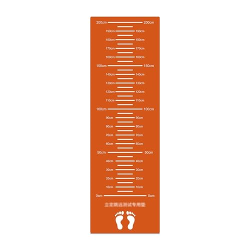 Tapete for Prueba de Salto de Longitud, Adhesivos Antideslizantes for el Suelo, for Adultos, Tablero de Pruebas físicas silencioso y alfombrado(Orange)