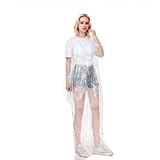 Adult Transparent Rain Poncho Family Pack 5PC Poncho+5PC Pants Emergency Disposable Rafting Camping Trip Emergency use