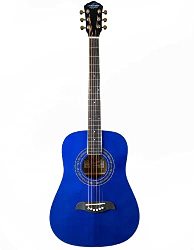 Oscar Schmidt OG5 3/4 Size Kids Acoustic Guitar Bundle - Blue