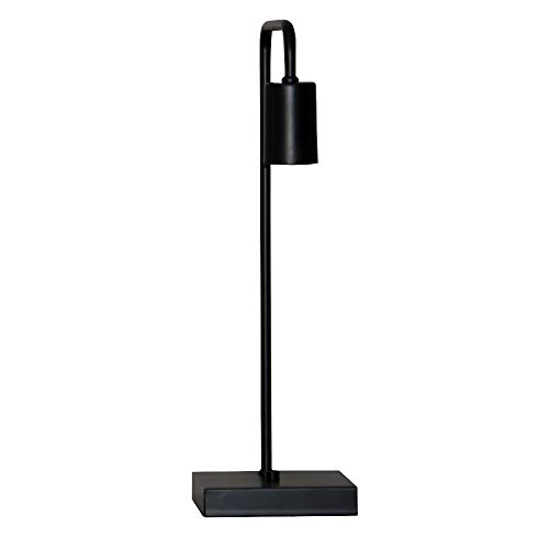 Abajur Luminaria De Mesa - Estilo Retrô Ideal para escritório, home office, sala, quarto (Preto)