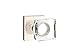 EMTEK Square Rosette Dummy, Pair with Matching Finish Modern Square Crystal Knob - Choice of 7 Finishes - 5050MSCUS14 - Polished Nickel (US14)