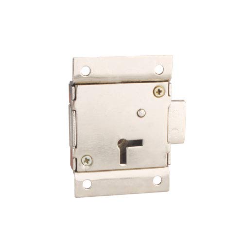 H/H Plaza Chromium Steel Universal Drawer Cupboard Lock Pack of 5 pcs