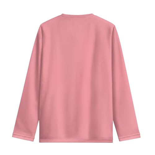 Image of Girls Long Sleeve T Shirt Cute Cartoon Crewneck Shirt for Kids 3-16Y Fall Winter Clothes