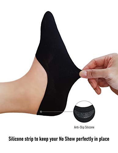 Eedor Women's 8 Pairs Thin No Show Socks Non Slip Flat Boat Line