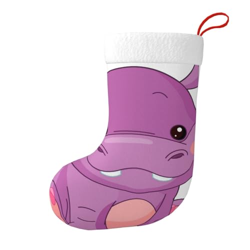 Apbdffjnf Weihnachtsstrümpfe mit Cartoon-Aufdruck, 45 cm lang, für Weihnachtsbaum, Urlaub, Familie, Party, Dekoration, 1 x große Weihnachtssocken